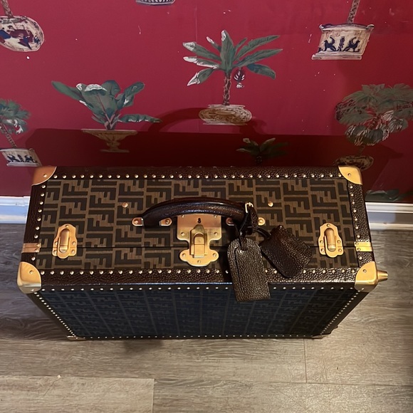 Fendi unisex FF Zucca monogram logo luggage trunk briefcase bag !collectable! - Picture 8 of 17